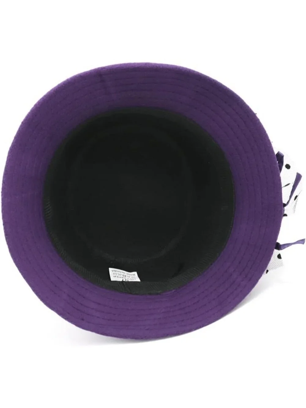 Women's Purple Vintage Felt Cloche inter Floral Fedora Imported Bucket Hat